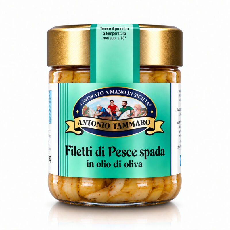Filetti di pesce spada in olio di oliva Antica Tonnara di Favignana in vasetto di vetro