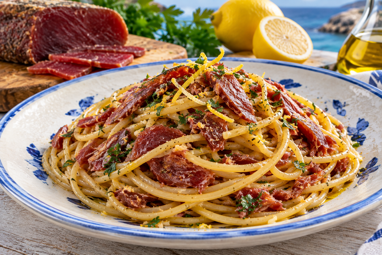 Spaghetti con Musciame di Tonno Rosso
