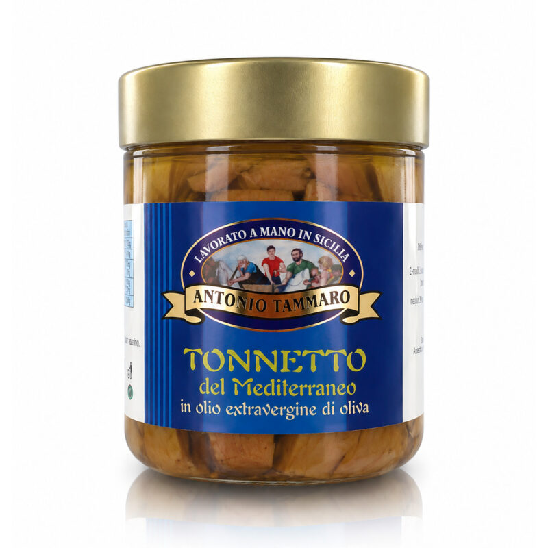 Tonnetto alletterato in olio extravergine di oliva Antica Tonnara di Favignana in vasetto di vetro