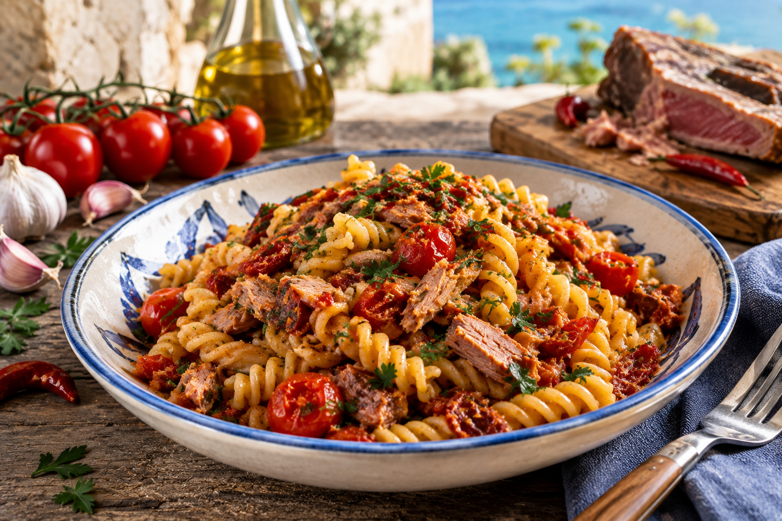 fusilli alla Buzzonaglia di tonno rosso