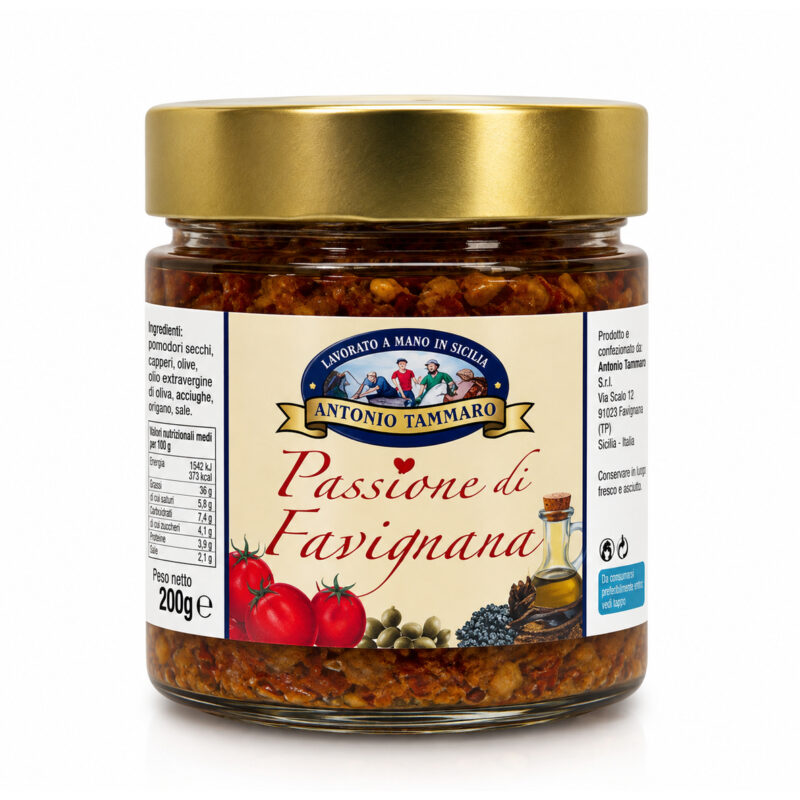 Passione di Favignana, conserva artigianale Antica Tonnara in vasetto di vetro