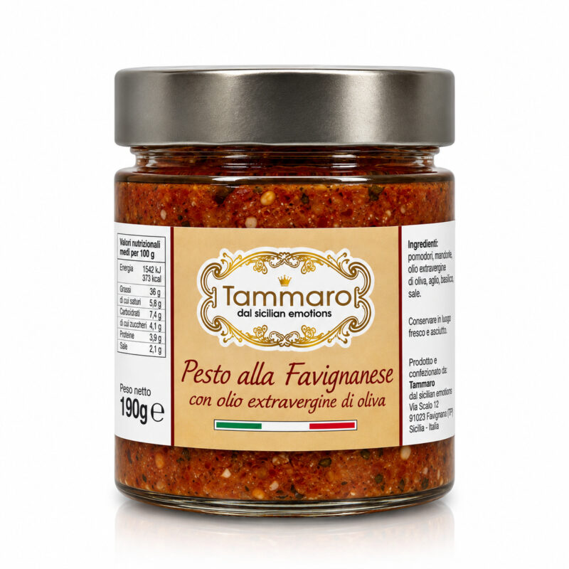 Pesto alla favignanese Antica Tonnara di Favignana, vasetto di vetro